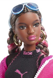 African American Barbie dressed in Puma branded