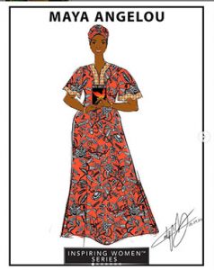sketch of Maya Angelou Barbie