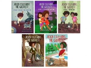 Covers of all five books about Jaden Toussaint The Greatest by Marti Dumas