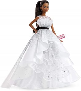 Black bridal Barbie bride with full skiry