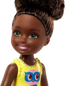cute black doll with afro puff hairstyle