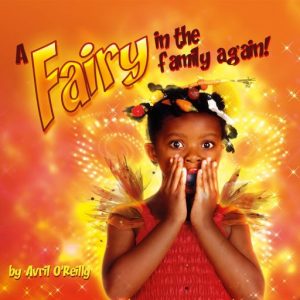 Front cover of A Fairy in the Family Again shows a little girl with a shocked expression.